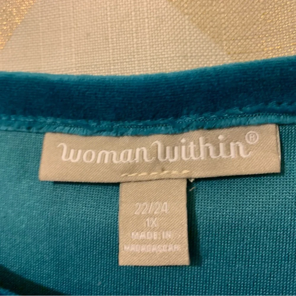 Plus Size Tunic Velour Top - Picture 3 of 3